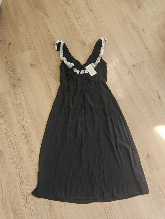 Universal Thread Dresses & Skirts - NWT Universal Thread Black Dress with White Lace Trim